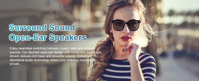 AI Smart Glasses with Camera and Audio, 8MP HD Camera Glasses for Men Women,1080P Video Recording Sunglasses,Real Time Translation,Voice Assistant, Open-Ear Audio for Travel, Meetings & Vlogging