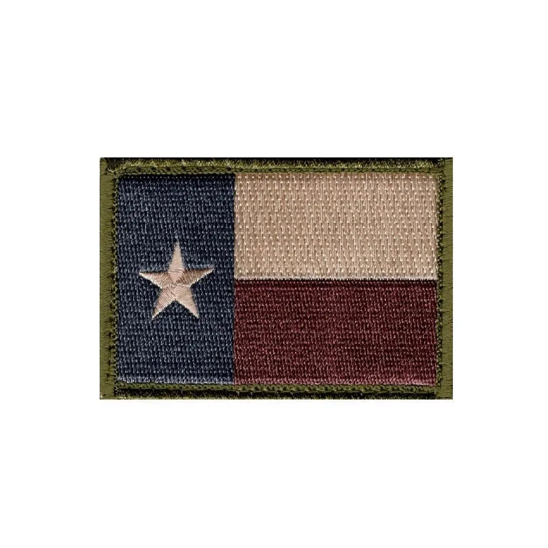 Texas TX State Flag 3.0 X 2.0 Inch Hook Patch (MTF1)