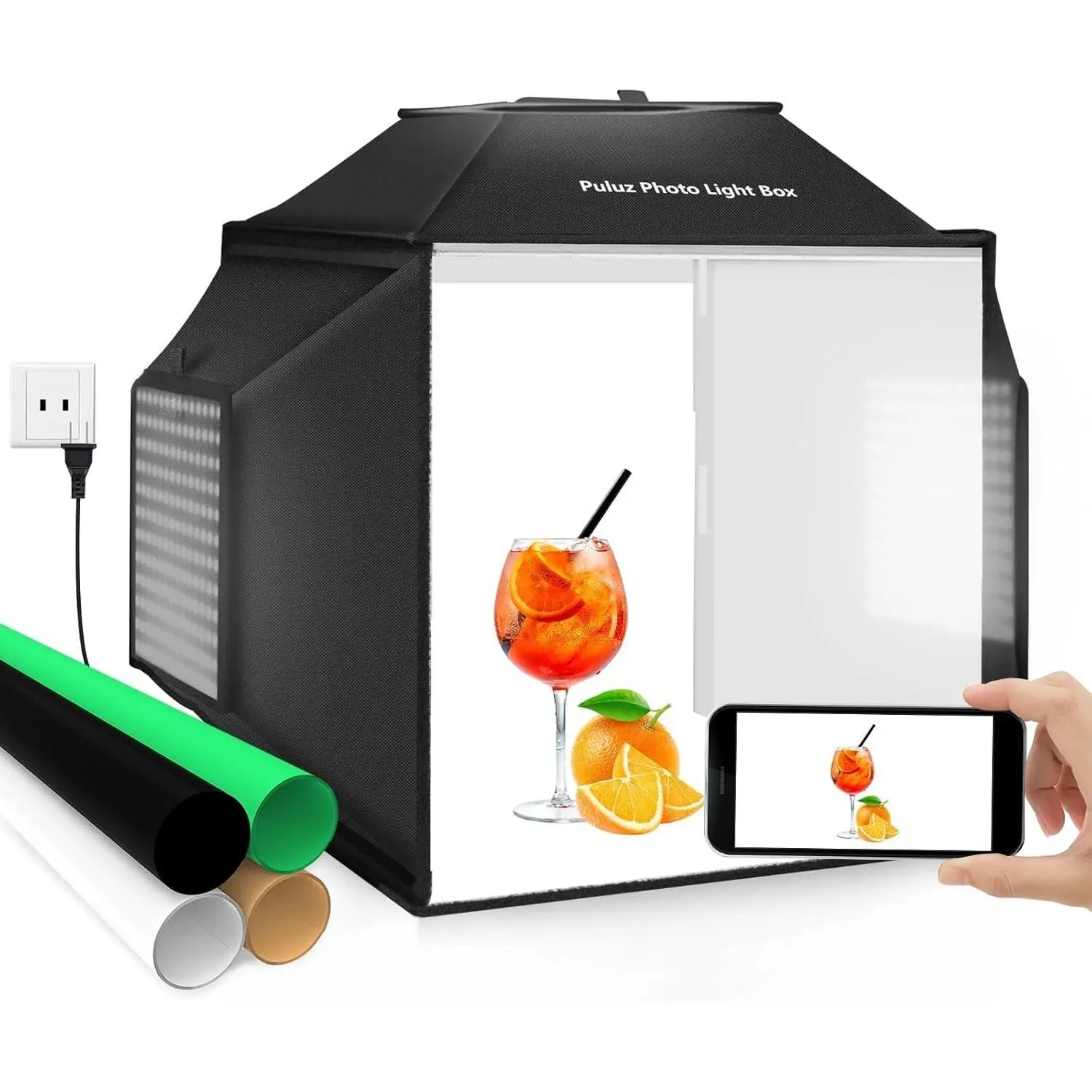 16x16 Inch Upgrade Photo Studio Light Box, Professional Dimmable  Tent with 480 LED Lights & 4 PVC Backdrops, Portable Softbox for , Small Product Photography