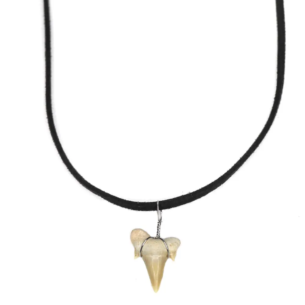 Suede Shark - Fossil Shark Tooth Necklace Suede Shark - Fossil Shark Tooth Necklace