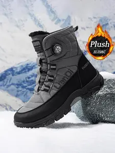Men's Fashion Snow Boots, Stylish Winter Footwear, Warm and Comfortable, Ideal for Cold Weather, Trendy Design for Outdoor Activities