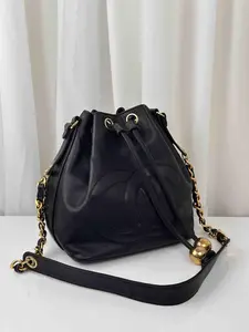Pre-owned CHANEL As Shown Shoulder Bags Caviar Skin Large Coco Drawstring Chain Shoulder Bag MR20052026B330