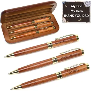 Cool Gifts for Dad from Daughter, Son, Wife Mens Pen Set with Box for Father Daddy Papa Christmas Gifts  Dad Ever Engraved Dad's Pens Sentimental Fathers Day Birthday  Ideas Luxury Pens
