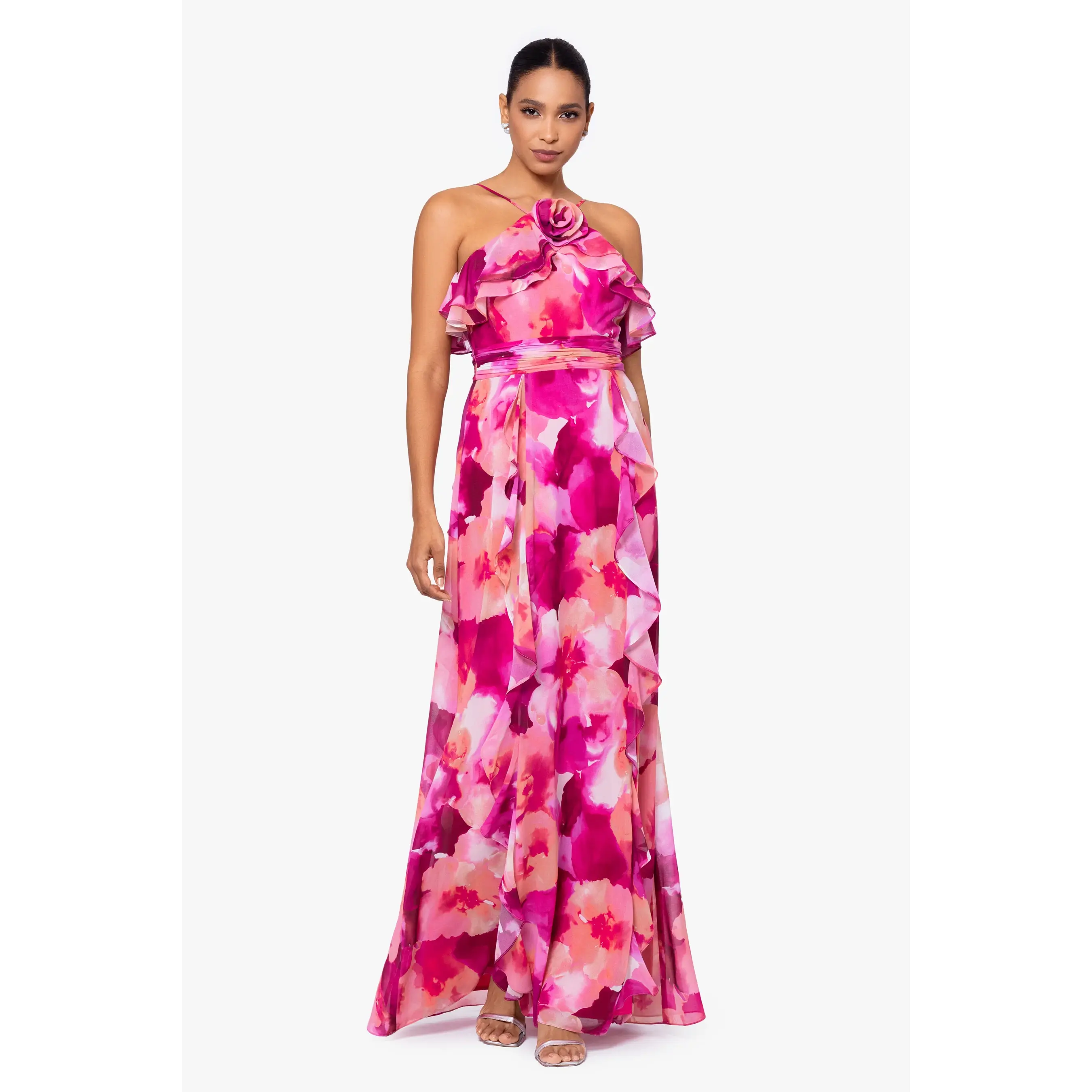 Xscape Floral Maxi Dress 6245X