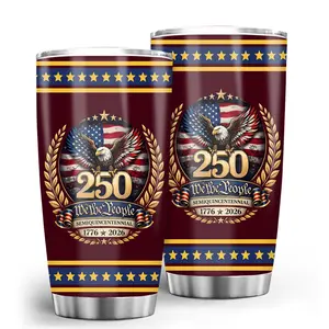 USA 250th Anniversary 1776-2026 Tumbler, Patriotic "We The People" Eagle Travel Mug, July 4th & Father's Day Gift for Dad
