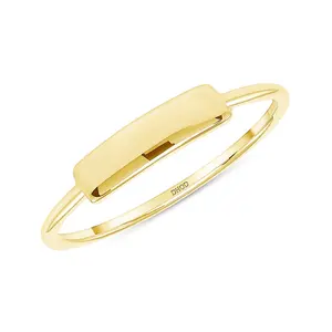 14K Gold Personalized ID Ring