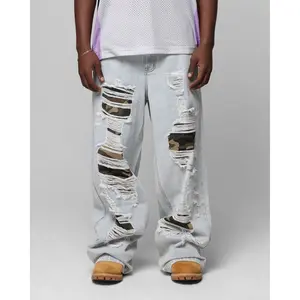 Loiter Collateral Distressed Jeans Denim Camo