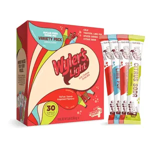 Wyler’s Light Singles To Go Drink Mix Variety Pack, Soda Inspired Flavors, Sugar Free Low Calorie Water Enhancer, 30 Sticks
