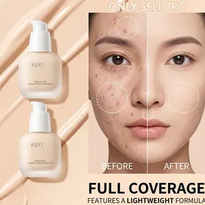 Lightweight long‑wear foundation hydrates skin, conceals pores and blemishes with a natural non‑cakey finish. Oil‑controlling, waterproof and sweat‑resistant, it stays all‑day without darkening for a creamy flawless complexion, ideal for all skin types.