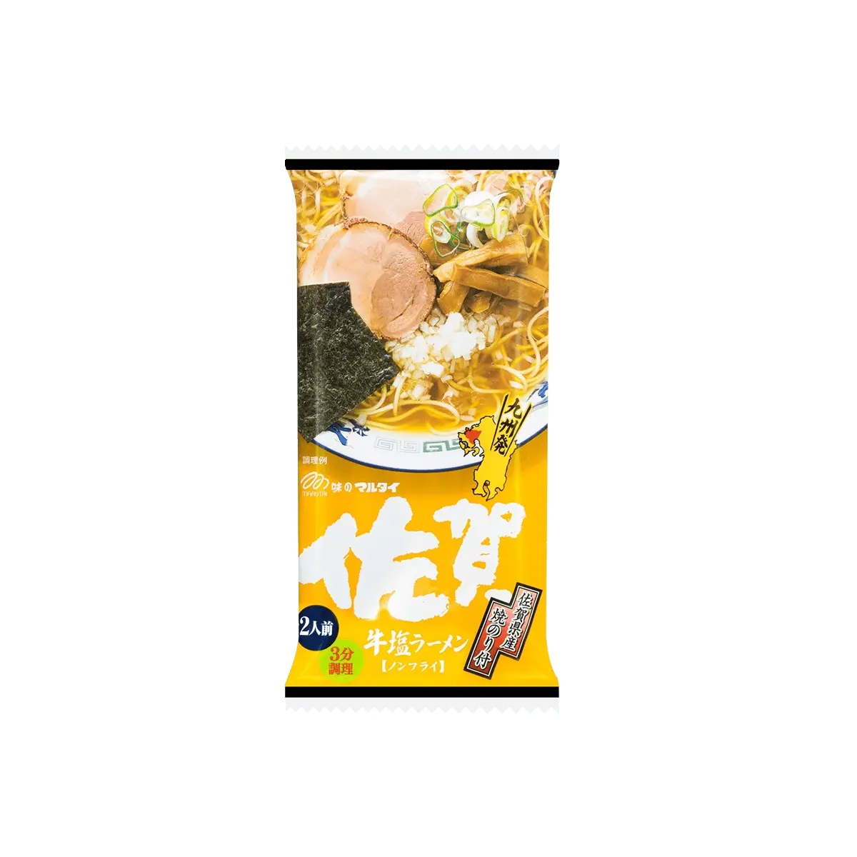 MARUTAI Japanese Saga Salt Grilled Seaweed Beef Bone Ramen 2 Servings 6.5oz