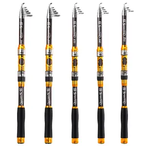 24 Ton Carbon Fiber Telescopic Fishing Rod by Sougayilang - Portable Travel Fishing Pole, CNC Machined Reel Seat, EVA Handle for Bass Trout Crappie, Freshwater Saltwater Fishing Gear Fathersdaygift