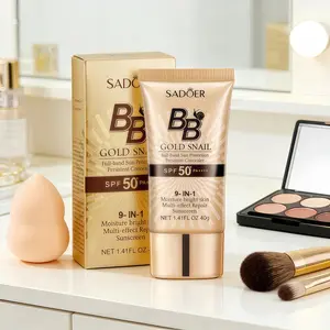 BB Cream SPF 50 PA+++ Full Coverage Tinted Moisturizer Waterproof Sweatproof for Oily & Dry Skin ,Hydrating SunscreenHydrating Formula Face Sunscreen For All Skin Types Moisturizing Daily Flawless Makeup