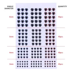 183Pcs/lot Fishing Lure Eyes Holographic 3D 3-6mm Artificial Fish Eyes Sticker[Fall Deals]