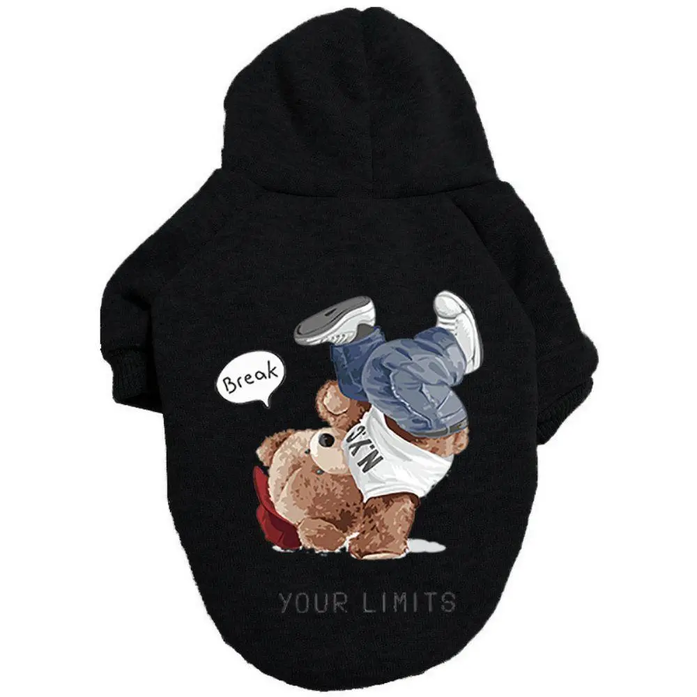 Cartoon Bear Print Pet Hoodie, Cute Pet Clothes for Small Medium Large Dogs, Pet Decoration Supplies, Dog  Clothing, Husky Clothes