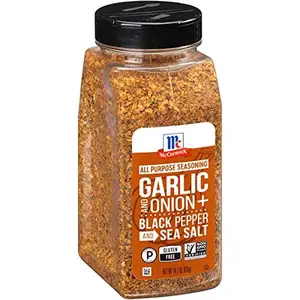 McCormick Garlic and Onion, Black Pepper and Sea Salt All Purpose Seasoning, 14.7 oz McCormick Garlic and Onion, Black Pepper and Sea Salt All Purpose Seasoning, 14.7 oz