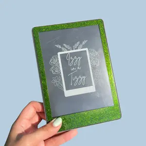 Green Glitter Kindle Skin- Glittery Green Kindle Decal, Kindle Paperwhite Glitter Skin, Green Kindle Skin, Sparkly Green Kindle Decal
