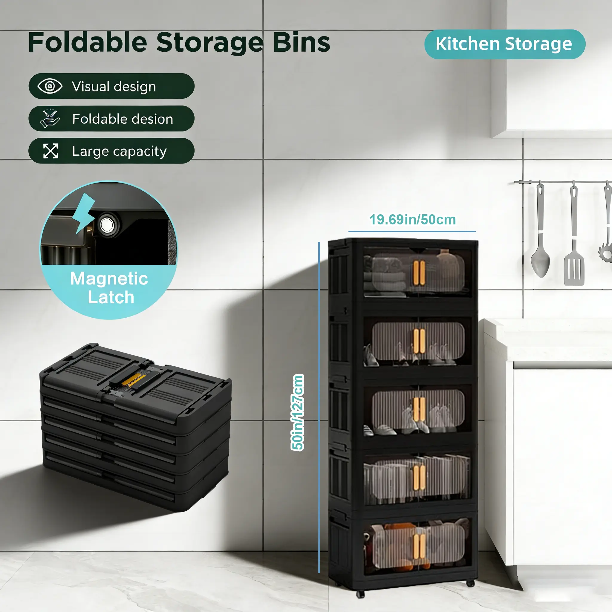 5 tiers - 19.69 inches