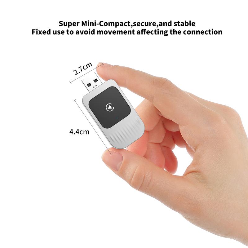 【TikTokShopBlackFriday】 New CarPlay 2026 Wireless Adapter for iPhone/Android Fast Connect No Delay Hands-Free Calling Electronic Charger CarPlay Adapter