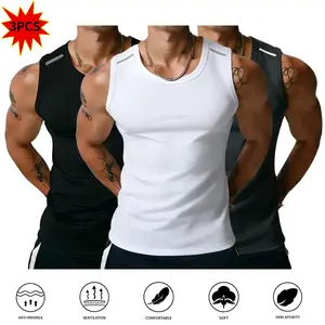 3-Pack Men’s Premium Ultra-Soft Tank Tops — High-Stretch, Breathable Muscle Tanks for Fitness & Casual Wear, Mesh Quick-Dry Pullovers, TikTok Favorites, True Size, Athletic Wear, Snug Fit