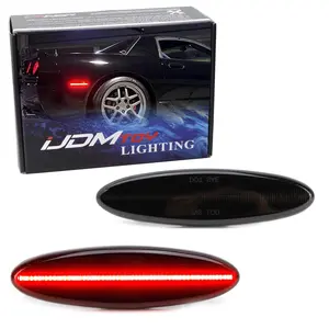 iJDMTOY Smoked Lens Full LED Strip Rear Side Marker Light Kit For 1999-2004 Chevy C5 Corvette, Powered by 50-SMD LED