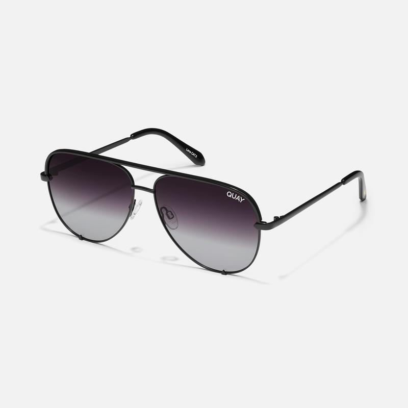 HIGH KEY LARGE Black Sunglass Aviators