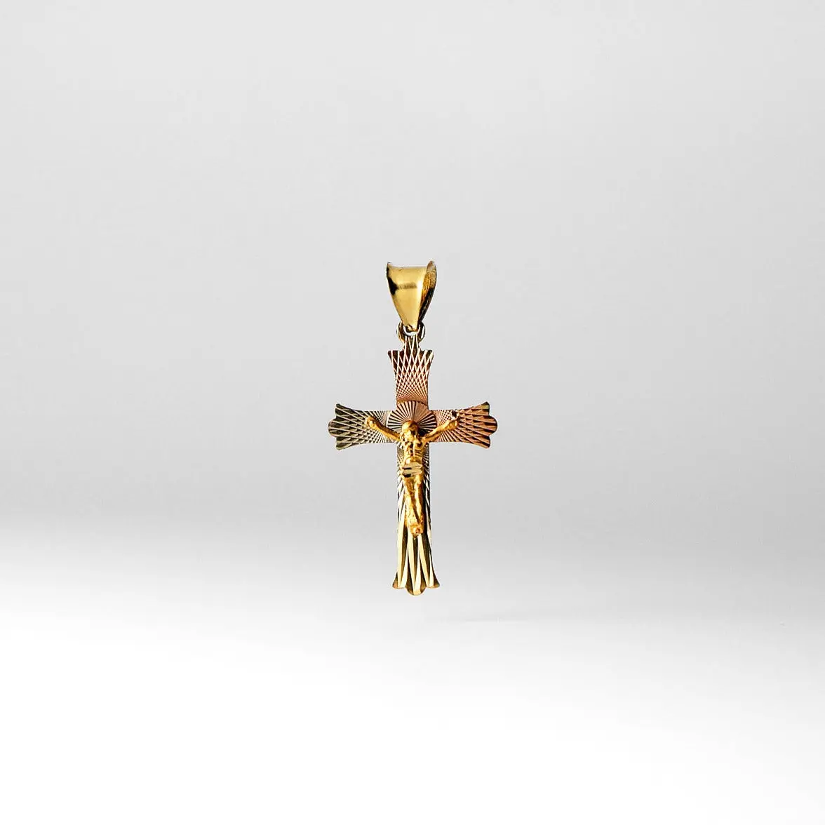 14K Gold Crucifix Cross Pendant - Model 0356