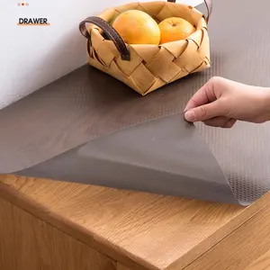 Eva Kitchen Cabinet Lining, Non-Stick Waterproof Oil-Resistant, Transparent Design, Easy Clean Durable Shelf Protector, Anti-Slip Home Storage