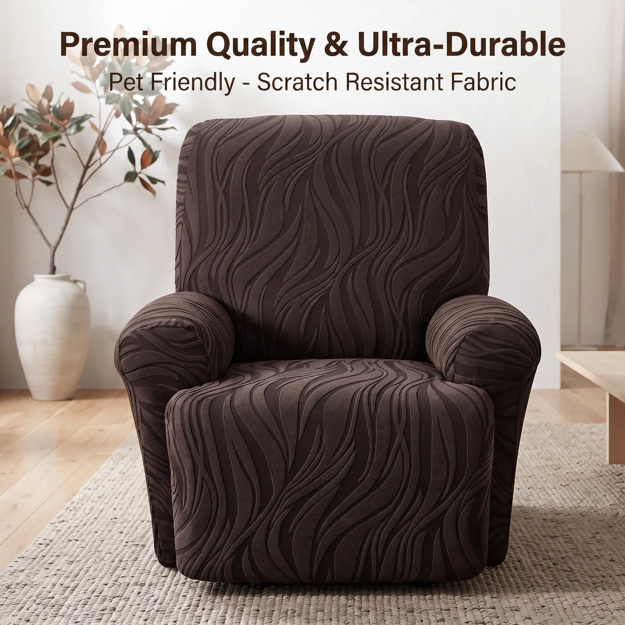Upgrade Your Chesterfield Recliner! Premium Single-Seat Sofa Cover – Non-Slip, Stain & Pet-Resistant, Double-Side Pockets, 4-Season All-Round Protection for Any Living Room sohochic