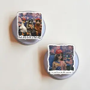 Funny Patriotic Meme MagSafe Phone Grip “Bad Day to Be a Hot Dog” USA 4th of July Design Magnetic Pop Socket & Kickstand, Kindle Grip Gift