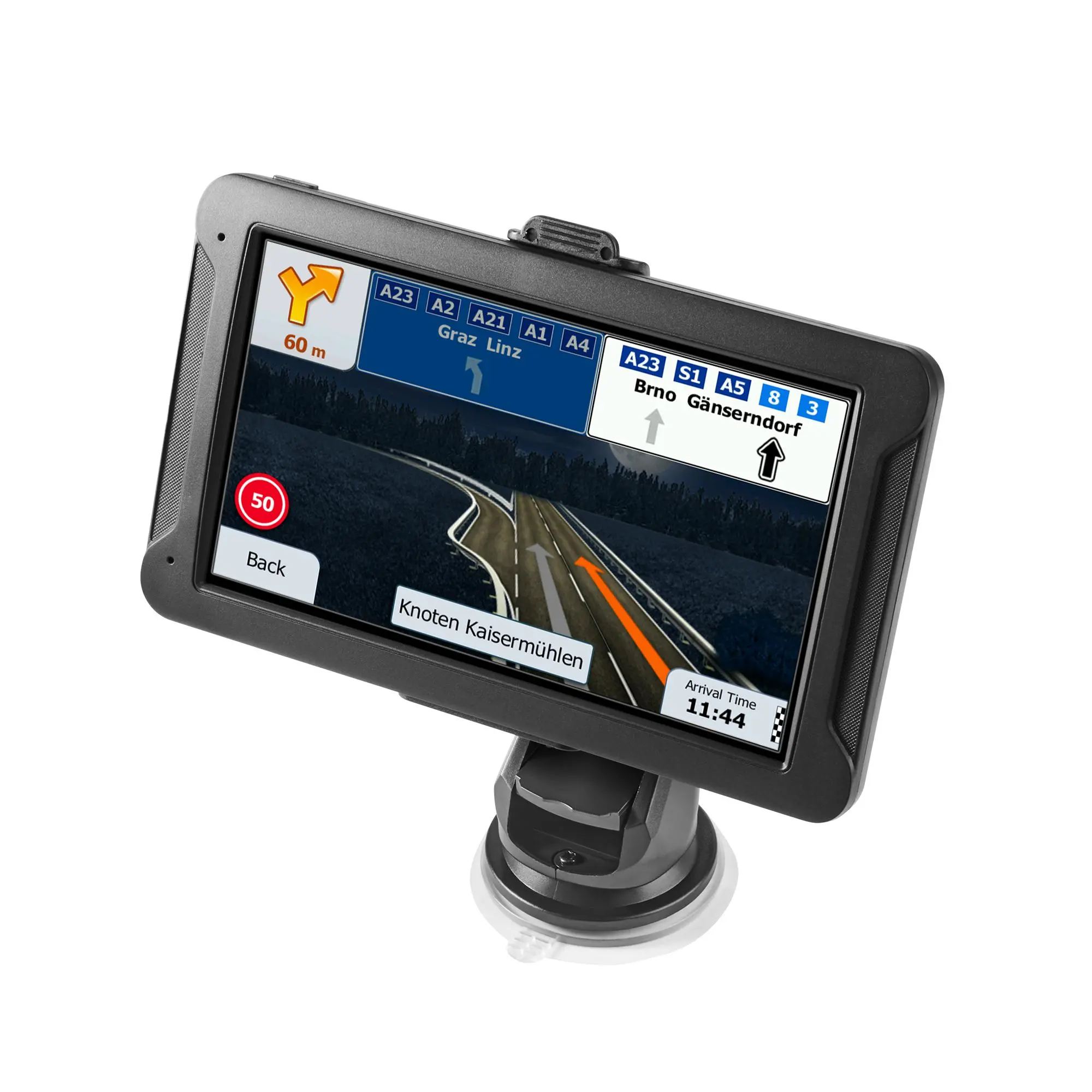 【summerfinds】VEVOR Car GPS Navigator with Dash Cam, 7-in Tempered Glass Touchscreen, 16GB Storage, 1GB RAM, 1200mAh Battery, Map, Voice Turn-by-Turn Guidance, Speed & Red Light Alerts, Custom Truck Routing (Father's Day Gift for Cars, Trucks)