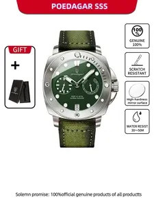 Poedagar Luxury Watch for Men, Stainless Steel Date Week Quartz, Waterproof Luminous Military Style, High Quality Men's Wristwatch, Luminous Analog Watch, Durable Watch