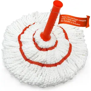 Self Wringing Twist Mop  Replacement for Floor Cleaning, Washable Microfiber  String Mop Refills with Scouring Pad for Hardwood, Tile, Bathtub, Kitchen
