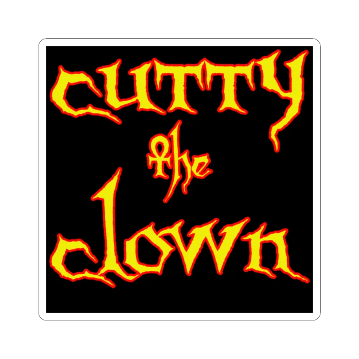Cutty the Clown Kiss-Cut Stickers