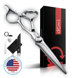 SWAP Professional Hair Cutting Scissors SUS 440C & Cobalt Stainless Steel Barber Shears Haircare Smooth Heatless Clear Durable