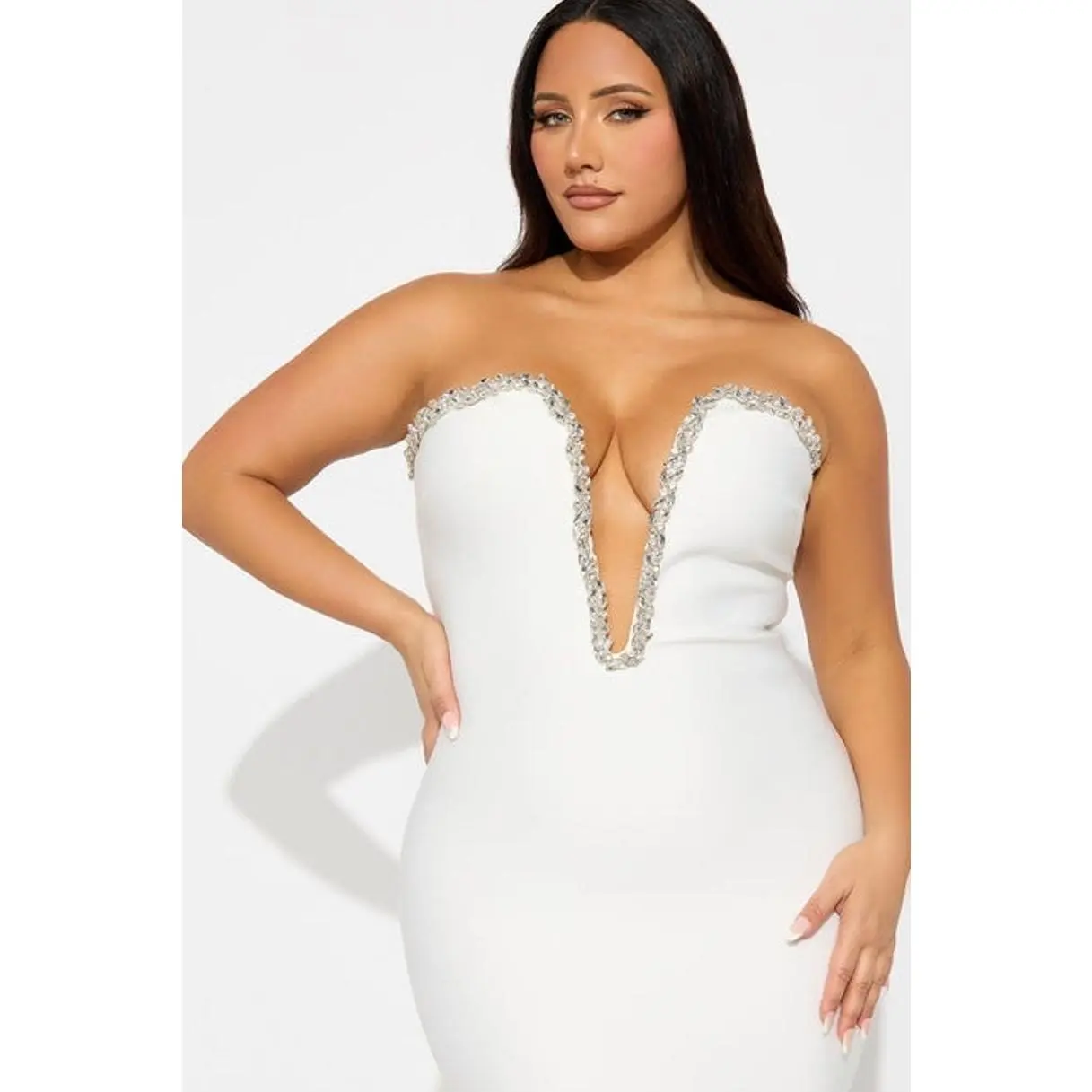 sweetest heart embellished midi dress Vestido Midi Sweetest Heart Embellished - Negro