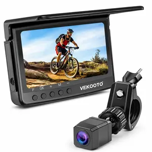 VEKOOTO VB5 Bike Camera Rechargeable Battery 360° Rotation - 5'' HD 1080P Monitor Color Night Vision 3 Mins Easy Installation Handlebar Bicycle Rear View Camera for Mountain Ebike Visit the VEKOOTO Store