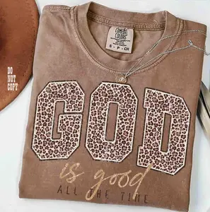 Comfort Colors God Is Good All The Time Shirt, Leopard Print Christian , Christian Retro Cheetah Faith Shirt Design, Religious Worship Bible Verse