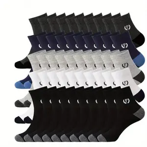 Men's Mid-tube Socks 20/50 Pairs Breathable Wicking Trend Sports Stockings Tubesocks for Everyday Wear Slouchsocks