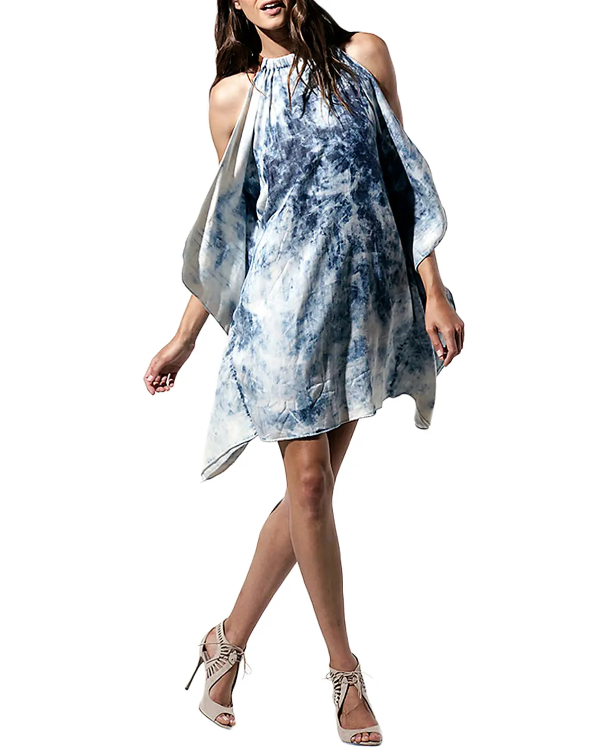 Standards & Practices Spotty Wash Knee Length Handkerchief Dress