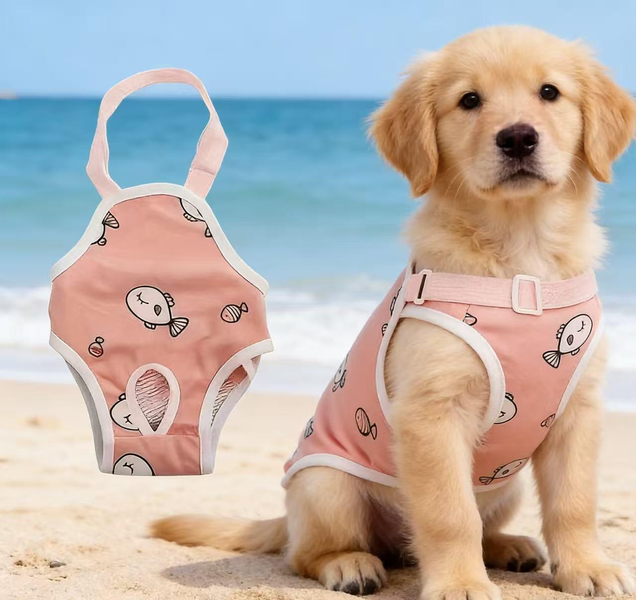 [Washable Dog Diapers] Reusable Dog Sanitary Pants - Adjustable Dog Menstrual Clothing, Breathable Mesh Design, Comfortable Fit, Suitable for All Sizes of Dogs During Menstruation, Female Dog Pet Diapers, Polyester Fiber Material