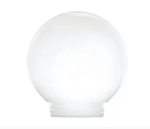 G6WA3.25TN: 6" Diameter | Acrylic Lamp Post Globe | Smooth Textured with 3.25" Threaded Neck