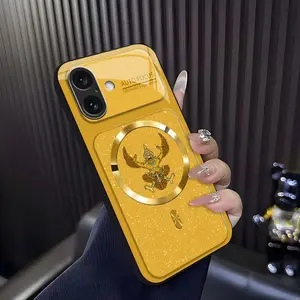 Suitable for [iPhone 16 Plus] high-end MagSafe phone case，Glitter Magnetic Luxury Phone Case  Mythical Eagle Sparkly  Shockproof Protective Cover 952