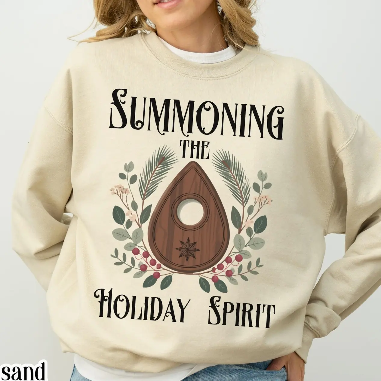 Summoning Holiday Spirit Christmas Sweatshirt, Gothmas Shirt, Withcy Creepmas Xmas Hoodie J