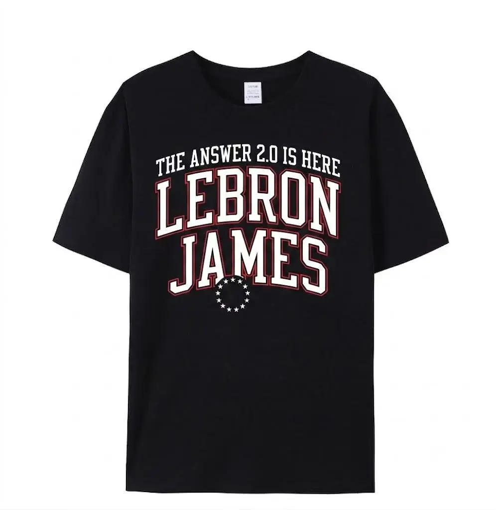 LEBRON JAMES THE ANSWER 2.0!  Vintage Graphic Tee  Must-Have Streetwear for True Basketball & King James Fans!  Limited Stock - Grab Yours Before It’s Gone! ️ Top Tshirt Summer Round Neck Crewneck Shortsleeve