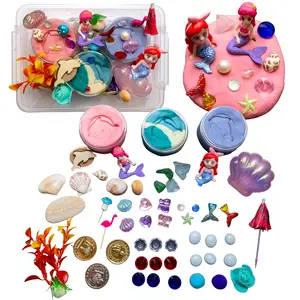 Mermaid Play dough Kit, Ocean Playdough Fun