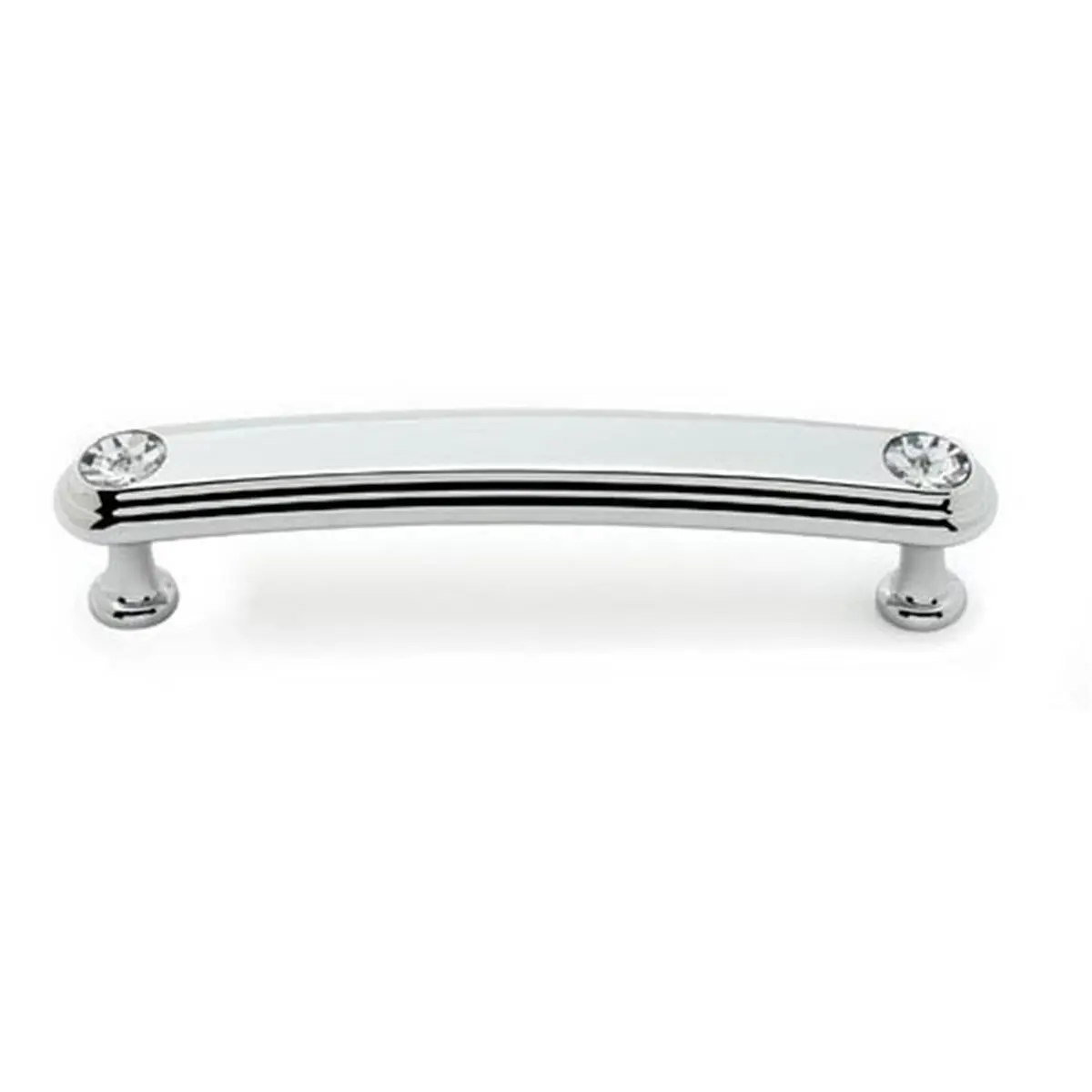 MNG Hardware 18326 High-Quality Metal Door Handle - 128 mm Bellagio Pull, Polished Chrome & Crystal, Door Handles