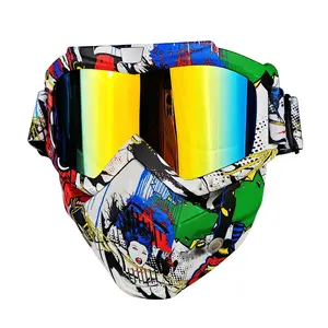 Windproof Full Face Mask for Cycling Skiing, Premium Ski Mask, Anti-Glare UV Protection Goggles, Outdoor Sports Gear, Men's Motorcycle Safety Mask Goggles