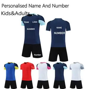 Custom Soccer Jerseys for Boys Youth Personalised Football Shirt Short Set Men Women Premium Polyester Breathable Durable Kit