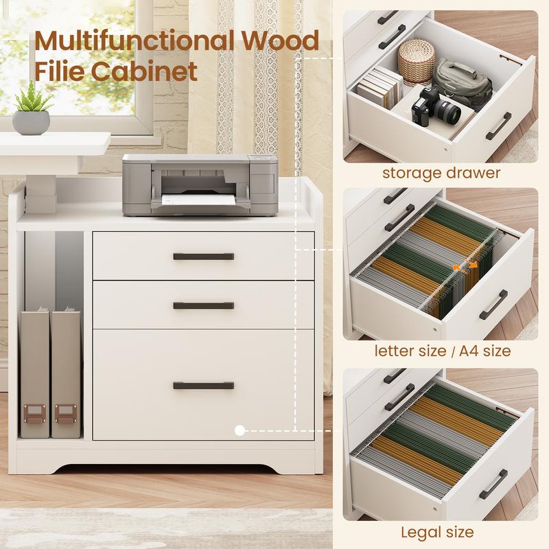 SEDETA 63 Inch Height Adjustable L Shaped Electric Standing Desk Computer Gaming Desk with Led Lights 3 Drawers Power Outlet