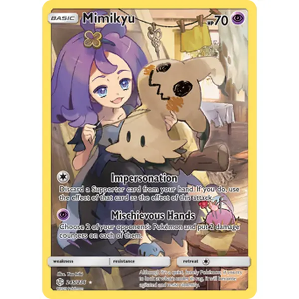 Pokemon TCG Mimikyu (Secret) Cosmic Eclipse Near Mint Trading Card Single -  TikTok Shop